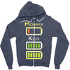 mommy low battery low energy Zipper Hoodie