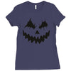 pumpkin face Ladies Fitted T-Shirt