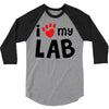 i love my lab labrador 3/4 Sleeve Shirt