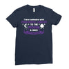 I Love Someone with Pancreatic Cancer to The Moon and Back to Infinity Ladies Fitted T-Shirt