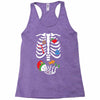 Christmas Skeleton mom and baby maternity Racerback Tank