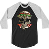 burger skull 3/4 Sleeve Shirt
