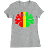 rasta skull and crossbones Ladies Fitted T-Shirt