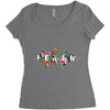 Femen with Flowers Women's Triblend Scoop T-shirt