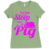 pig lover Ladies Fitted T-Shirt
