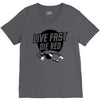 live fast die red V-Neck Tee