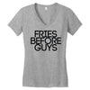 fries before guys Women's V-Neck T-Shirt