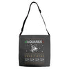 aquarius christmas ugly sweater Adjustable Strap Totes