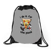 i do it for the pizza Drawstring Bags