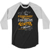 I'm a february woman I was born with my heart 3/4 Sleeve Shirt