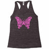breast cancer butterfly Racerback Tank