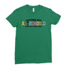 Greeting From Astroworld Wish You Were Here Ladies Fitted T-Shirt