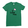 I LOVE YOU Ladies Fitted T-Shirt