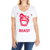 instinct attention gorilla beast Ladies Curvy T-Shirt