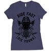ride fast die young Ladies Fitted T-Shirt