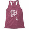 a skeleton crawling Racerback Tank