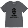 we are anonymous tshirt pipa sopa acta v for vendetta hacker's t shirt V-Neck Tee