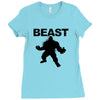 beast muscle guy workout Ladies Fitted T-Shirt