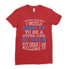 i never dreamed i would grow up to be a super cool runner but here i a Ladies Fitted T-Shirt