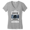Never Underestimate A Man Who Watches Black Mirror And Was Born in Women's V-Neck T-Shirt