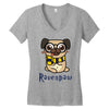 ravenpaw pug Women's V-Neck T-Shirt