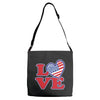 star spangled hammered Adjustable Strap Totes