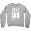 stop snow pression end winter funny Crewneck Sweatshirt