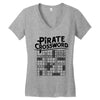 pirate crossword Women's V-Neck T-Shirt