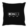 v1 eat sleep code Throw Pillow