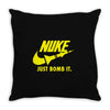 nuke just bomb it Throw Pillow