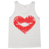 lip print heart Tank Top