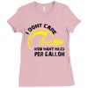 I Don't Care How Many Miles Per Gallon Ladies Fitted T-Shirt