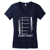 beard length chart Women's V-Neck T-Shirt