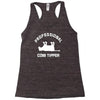 pro cow tipper tipping funny Racerback Tank