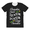 pumpkin spice hocus pocus and cozy sweaters All Over Women's T-shirt
