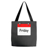 title of day of the week friday day of the week Tote Bags
