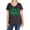 go vegan Ladies Curvy T-Shirt