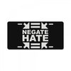 negate hate License Plate