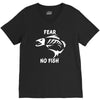 fear no fish bone skeleton V-Neck Tee