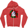christmas wreath bluebie bust by bluekazenate Zipper Hoodie
