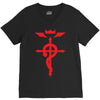 fma full metal alchemist cross inspired ladies V-Neck Tee