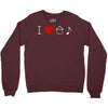 i love house music Crewneck Sweatshirt