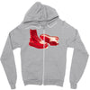 red skinhead bovver boots ideal birthday gift or present Zipper Hoodie