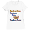 teachers give, share, care Ladies Fitted T-Shirt
