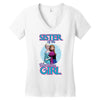 sister of the birthday girl Women's V-Neck T-Shirt