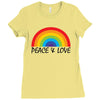 Peace &amp; Love Ladies Fitted T-Shirt