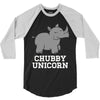 chubby unicorn rhino 3/4 Sleeve Shirt