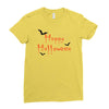 happy halloween Ladies Fitted T-Shirt