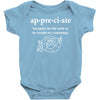 Appreciate Baby Bodysuit