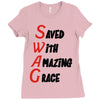 saved with amazing grace Ladies Fitted T-Shirt